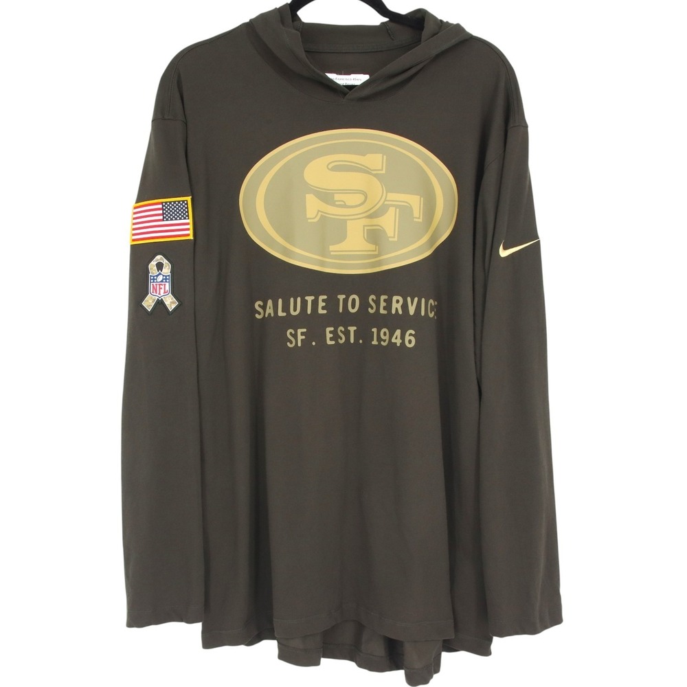 Nike San Francisco 49ers Salute to Service Sideline Sz XL Hoodie Pullover Shirt